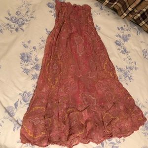 TOMMY BAHAMA Pink Paisley Strapless Coverup Sz Lg